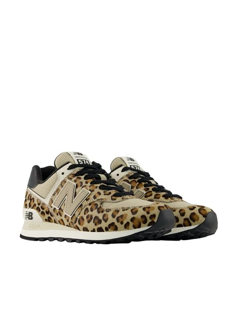SNEAKERS BASSE CON FANTASIA LEOPARDATA DONNA BEIGE