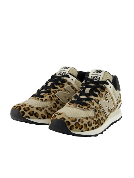 SNEAKERS BASSE CON FANTASIA LEOPARDATA DONNA BEIGE