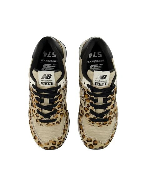 SNEAKERS BASSE CON FANTASIA LEOPARDATA DONNA BEIGE