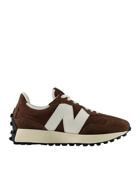 SNEAKERS BASSE IN CAMOSCIO CON DETTAGLI A CONTRASTO DONNA MARRONE