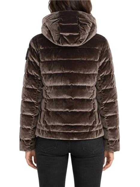 PIUMINO IN VELLUTO DONNA MARRONE