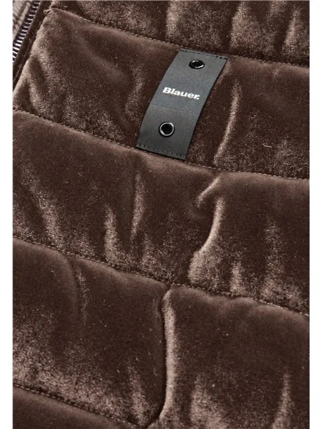PIUMINO IN VELLUTO DONNA MARRONE