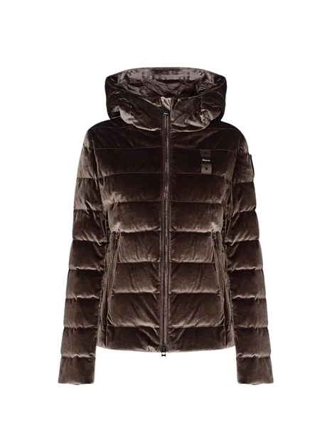 PIUMINO IN VELLUTO DONNA MARRONE
