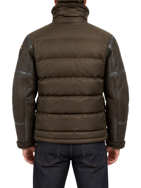 GIACCA IN MONTONE ECOLOGICO E NYLON UOMO MARRONE