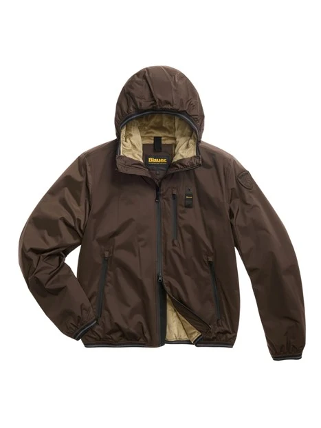 GIACCA IMPERMEABILE CON INTERNO IN ECO PELLICCIA UOMO MARRONE