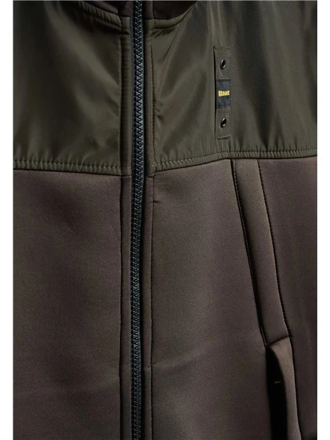 FELPA CON ZIP E CAPPUCCIO SCUBA UOMO MARRONE