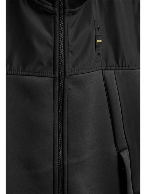 FELPA CON ZIP E CAPPUCCIO SCUBA UOMO NERA