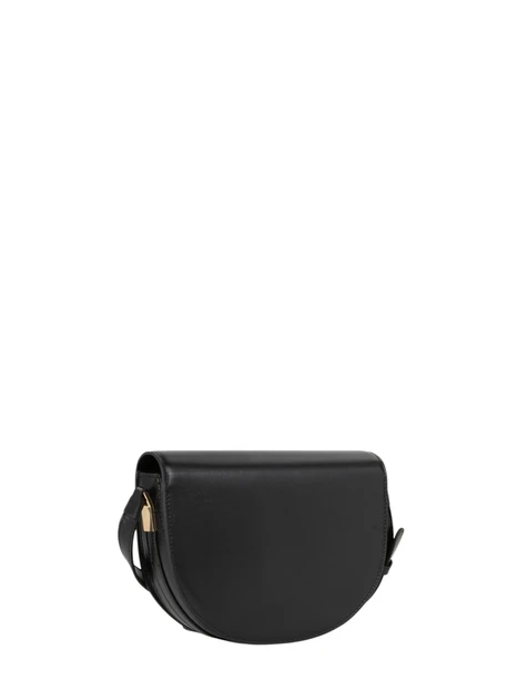 BORSA A TRACOLLA CON PATTINA FRONTALE DONNA NERO