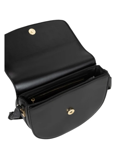BORSA A TRACOLLA CON PATTINA FRONTALE DONNA NERO