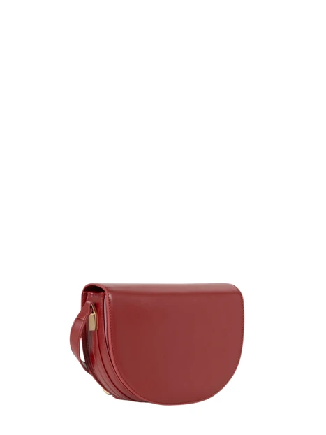 BORSA A TRACOLLA CON PATTINA FRONTALE DONNA ROSSO