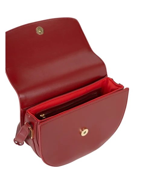 BORSA A TRACOLLA CON PATTINA FRONTALE DONNA ROSSO