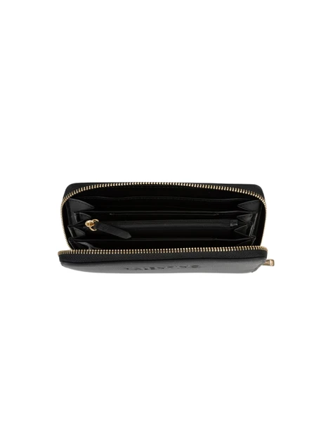 PORTAFOGLIO CON CHIUSURA A ZIP DONNA NERO