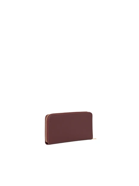 PORTAFOGLIO CON CHIUSURA A ZIP DONNA BORDEAUX