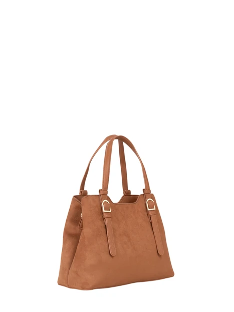 BORSA SHOPPING CON CIONDOLO DONNA CUOIO