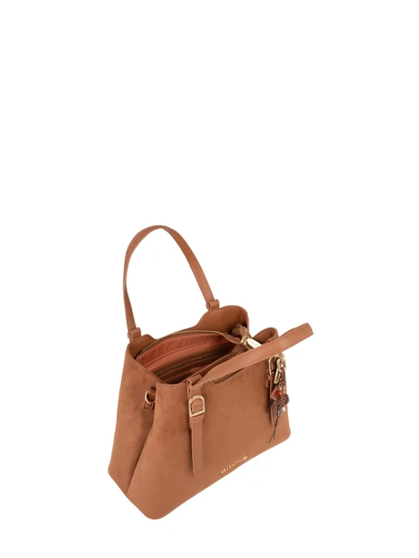 BORSA SHOPPING CON CIONDOLO DONNA CUOIO
