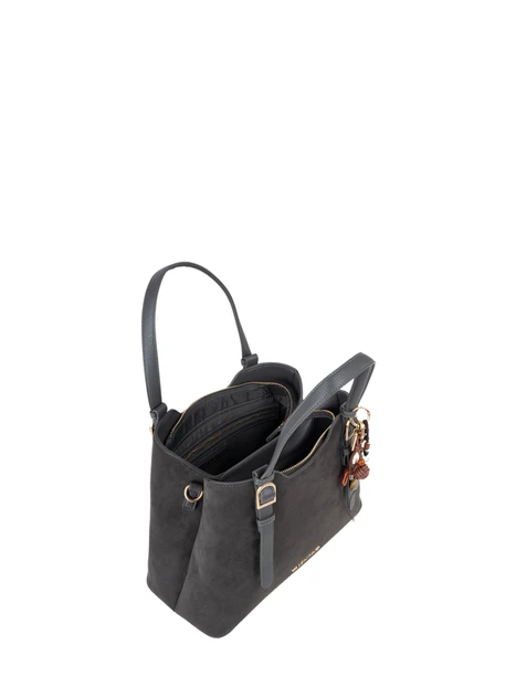 BORSA SHOPPING CON CIONDOLO DONNA ANTRACITE