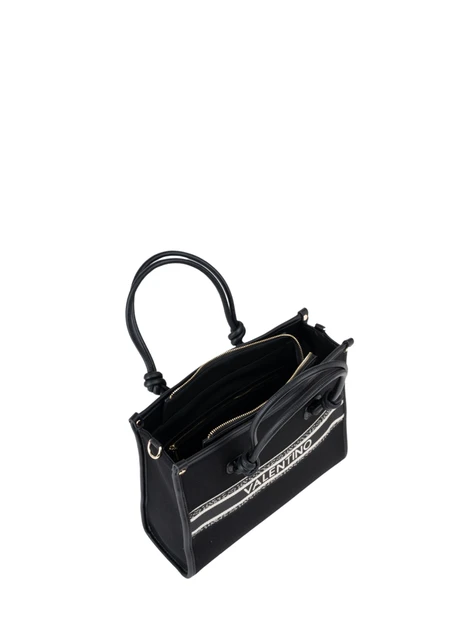 BORSA SHOPPING CON TRACOLLA LOGO DONNA NERO