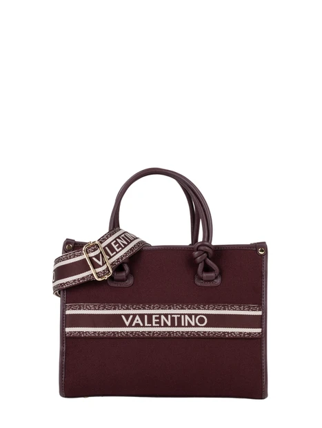 BORSA SHOPPING CON TRACOLLA LOGO DONNA BORDEAUX