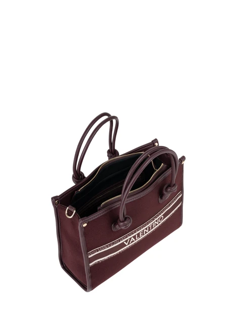BORSA SHOPPING CON TRACOLLA LOGO DONNA BORDEAUX