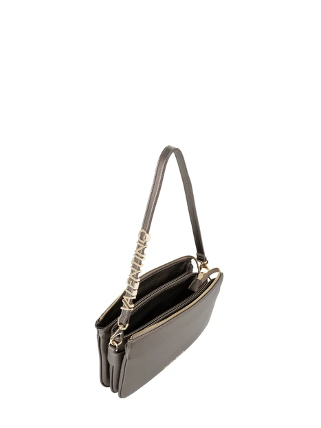 BORSA A TRACOLLA CON DETTAGLIO METALLICO DONNA GRIGIO