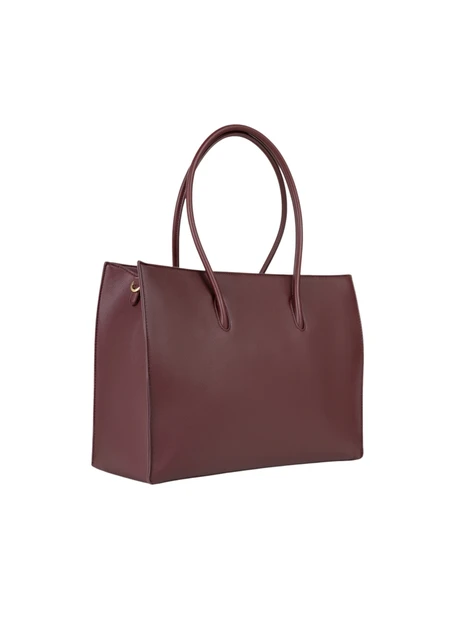 BORSA A TRACOLLA CON DOPPIO MANICO DONNA BORDEAUX
