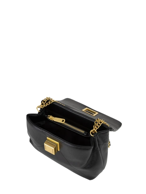 BORSA A SPALLA VBSACZ10 TRAPUNTATA CON CATENA DONNA NERO