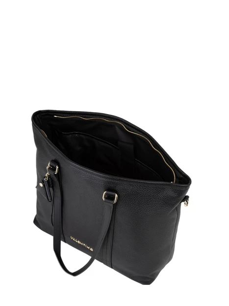 BORSA SHOPPING CON CIONDOLO LOGO DONNA NERO