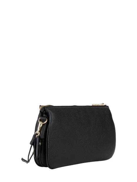 BORSA A TRACOLLA VBSADF42 CON LOGO DONNA NERO
