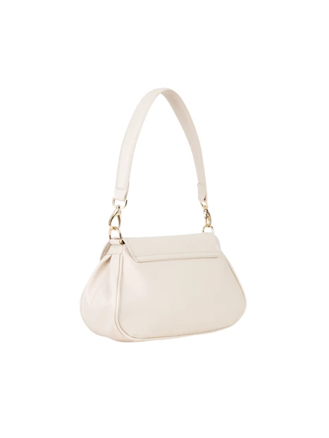 BORSA A TRACOLLA CON DETTAGLIO CIRCOLARE DONNA ECRU