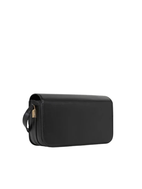 BORSA A TRACOLLA CON PATTINA DONNA NERO