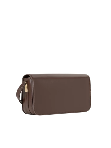 BORSA A TRACOLLA CON PATTINA DONNA MARRONE