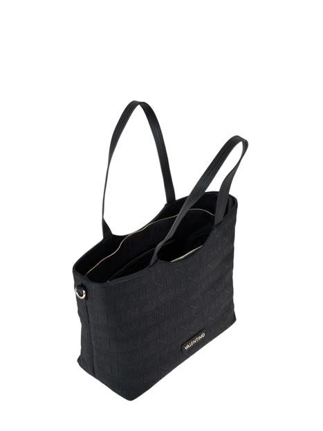 BORSA SHOPPING LOGO ALL-OVER DONNA NERO
