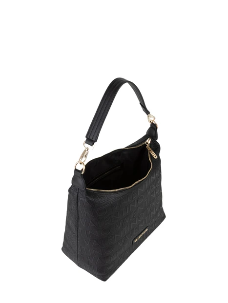 BORSA A SPALLA A SACCA LOGO ALL-OVER DONNA NERO