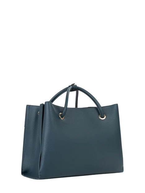 BORSA SHOPPING LOGO GRAFFETTATO DONNA BLU