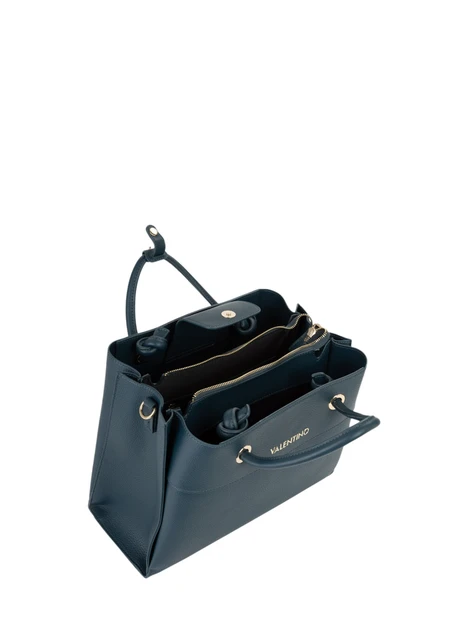 BORSA SHOPPING LOGO GRAFFETTATO DONNA BLU