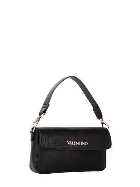 BORSA A SPALLA BAGUETTE CON LOGO GRAFFETTATO DONNA NERO