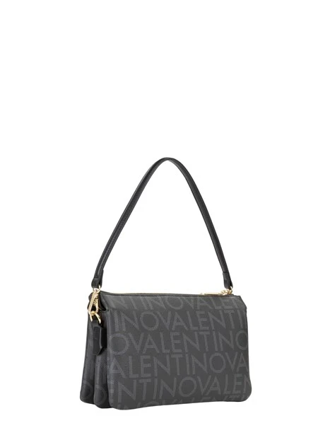 BORSA A SPALLA LOGO ALL-OVER DONNA NERO
