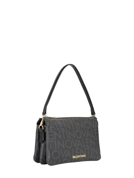 BORSA A SPALLA LOGO ALL-OVER DONNA NERO