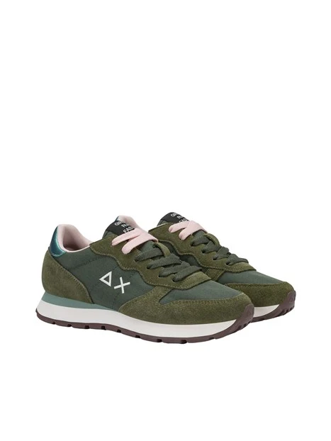SNEAKERS BASSE Z46201 CON LACCI DONNA VERDE