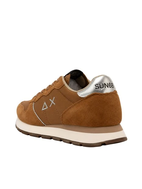 SNEAKERS BASSE Z46202 CON LACCI EFFETTO SUEDE DONNA MARRONE