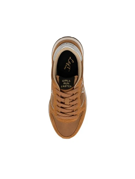 SNEAKERS BASSE Z46202 CON LACCI EFFETTO SUEDE DONNA MARRONE