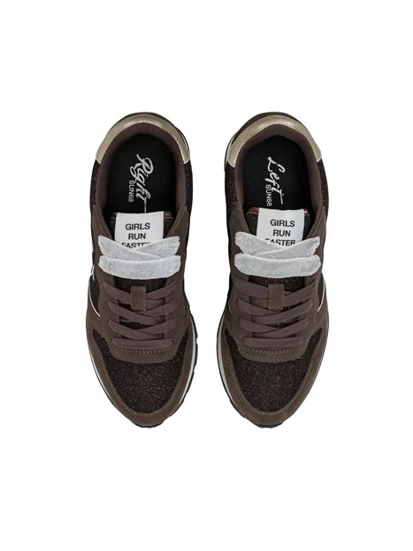 SNEAKERS BASSE Z46204 GLITTERATE DONNA MARRONE