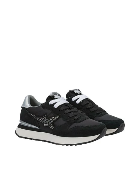 SNEAKERS PLATFORM Z46223 CON STRASS DONNA NERO