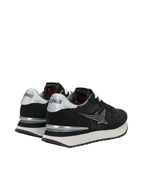 SNEAKERS PLATFORM Z46223 CON STRASS DONNA NERO