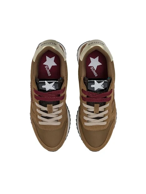 SNEAKERS PLATFORM Z46223 CON STRASS DONNA MARRONE