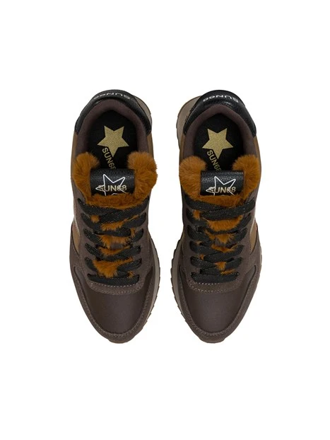 SNEAKERS PLATFORM Z46224 ANIMALIER DONNA MARRONE