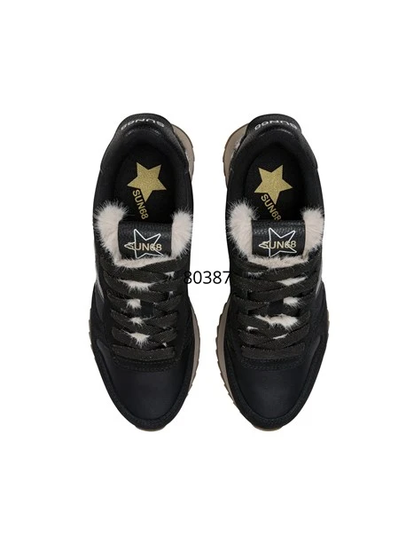 SNEAKERS PLATFORM Z46224 ANIMALIER DONNA NERO