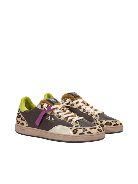 SNEAKERS BASSE Z46250 ANIMALIER GOLD EDITION DONNA MARRONE