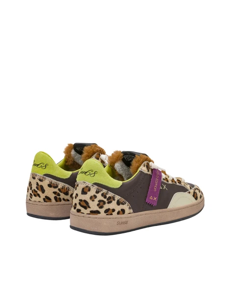 SNEAKERS BASSE Z46250 ANIMALIER GOLD EDITION DONNA MARRONE