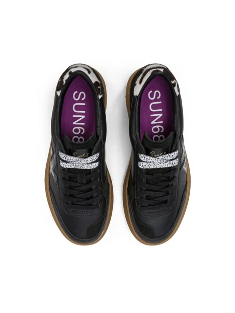 SNEAKERS BASSE Z46259 ANIMALIER DONNA NERO